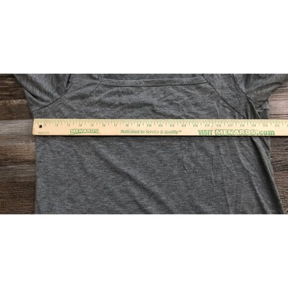 Lane Bryant Size 10-12 Gray Glitter Square Neck T Long Sleeve Shirt New w Tags - Picture 5 of 6